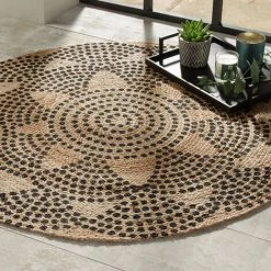 UNIVERS DECOR Tapis Rond Jute Motif 2 "Livin" Diamètre 120 Cm Atmosphera - Jute -Tapis et paillasson Soldes 37769510 3