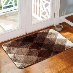 THSINDE Paillassons Antidérapants, Paillassons Absorbants De Salle De Bain, Tapis D'entrée De Toilette De Salle De Bain, Tapis De Chambre, Tapis Antidérapants épais, Adaptés à L'intérieur, à L'extérieur, Au Salon, Au Couloir, à La Cour50*80cm