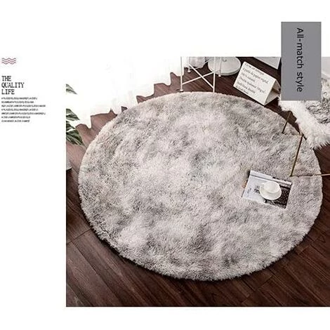 Tapis De Sol Tapis De Sol Rond Tie-dye Tapis Dégradé De Couleur Net Rouge Le Même Chevet Tapis À Poils Longs Tapis De Sol Décoration De Chambre Tapis Style Pastoral, Tapis Décoratifs Pour La Mai-GrooFoo (rose-80cm) 3 Tapis De Sol Tapis De Sol Rond Tie-dye Tapis Dégradé De Couleur Net Rouge Le Même Chevet Tapis À Poils Longs Tapis De Sol Décoration De Chambre Tapis Style Pastoral, Tapis Décoratifs Pour La Mai-GrooFoo (rose-80cm) – Image 3