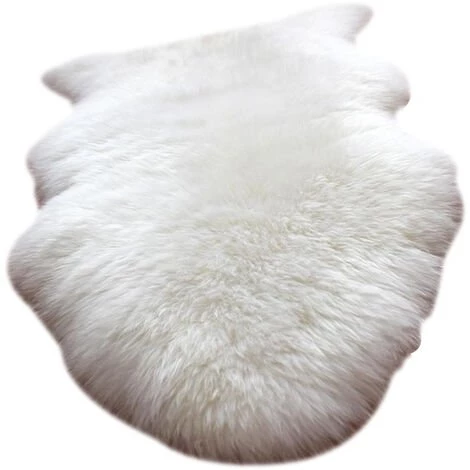 WOLTU Tapis En Peau De Mouton. Tapis Pour Chambre.salon De Lit.Tapis De Canapé 100-110cm. Blanc 1 WOLTU Tapis En Peau De Mouton. Tapis Pour Chambre.salon De Lit.Tapis De Canapé 100-110cm. Blanc