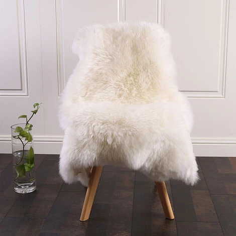 WOLTU Tapis En Peau De Mouton. Tapis Pour Chambre.salon De Lit.Tapis De Canapé 100-110cm. Blanc 2 WOLTU Tapis En Peau De Mouton. Tapis Pour Chambre.salon De Lit.Tapis De Canapé 100-110cm. Blanc – Image 2