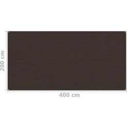 VidaXL Tapis De Tente 200x400 Cm Marron 7 VidaXL Tapis De Tente 200x400 Cm Marron -Tapis et paillasson Soldes 38287150 4