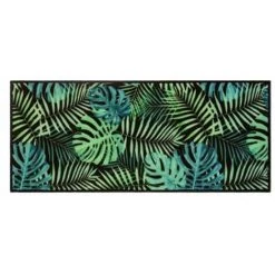 FIVE SIMPLY SMART Tapis Imprimé Anti-Dérapant "Tropical" 50x120cm Vert