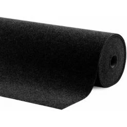 MADEINNATURE Tapis De Passage Dimensions Au Choix / Tapis Anti Feu/Intérieur & Extérieur/Idéal Pour Magasins, Fêtes, Mariages & évènementiel. - 1x3m - Noir. - Noir