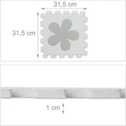 Relaxdays Tapis De Sol Puzzle 52 Pièces, Mousse EVA, Sans Polluants, 1,4 M2, Dalle Jeu Bébé, Diff Motifs, Gris/blanc 9 Relaxdays Tapis De Sol Puzzle 52 Pièces, Mousse EVA, Sans Polluants, 1,4 M2, Dalle Jeu Bébé, Diff Motifs, Gris/blanc -Tapis et paillasson Soldes 38893390 5