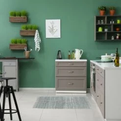 Relaxdays Tapis à Franges, Coton, 60 X 90 Cm, Antidérapant, Tissé à La Main, Chambre, Salon, Couloir, Entrée, Gris -Tapis et paillasson Soldes 39030273 3