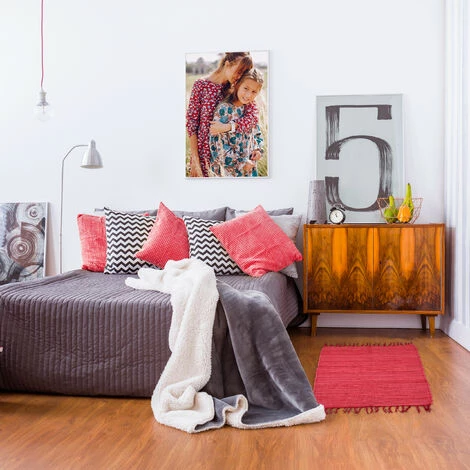 Relaxdays Tapis à Franges, 50 X 80 Cm, Coton, Tissé à La Main, Antidérapant, Lavable, Chambre, Salon, Entrée, Rouge 3 Relaxdays Tapis à Franges, 50 X 80 Cm, Coton, Tissé à La Main, Antidérapant, Lavable, Chambre, Salon, Entrée, Rouge – Image 3