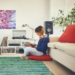 Relaxdays Tapis à Franges, 80 X 200 Cm, Coton, Tissé à La Main, Antidérapant, Salon, Entrée, Nuances De Couleurs, Vert -Tapis et paillasson Soldes 39030361 4