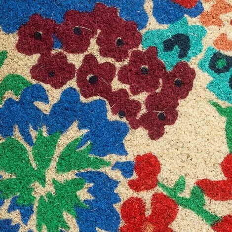 Baroni Home Paillasson Extérieur Coco, Revêtement De L'envers En PVC, Peint à La Main, Solide Et Nettoyage Facile, 70X40X2 Cm – Tapis à Motif Fleurs Colorés 3 Baroni Home Paillasson Extérieur Coco, Revêtement De L'envers En PVC, Peint à La Main, Solide Et Nettoyage Facile, 70X40X2 Cm – Tapis à Motif Fleurs Colorés – Image 3