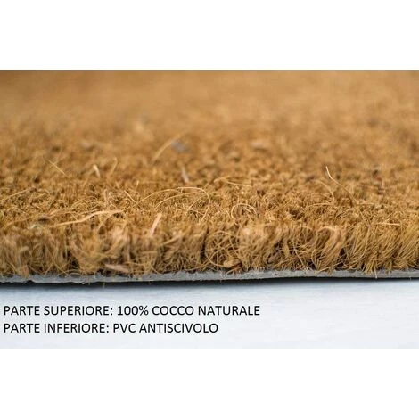 Baroni Home Paillasson D'extérieur En Coco Avec Base En PVC, Peint à La Main, Motif Chats à Rayures, 70 X 40 X 2 Cm. Facile à Laver Et Ultra Résistant 5 Baroni Home Paillasson D'extérieur En Coco Avec Base En PVC, Peint à La Main, Motif Chats à Rayures, 70 X 40 X 2 Cm. Facile à Laver Et Ultra Résistant – Image 5