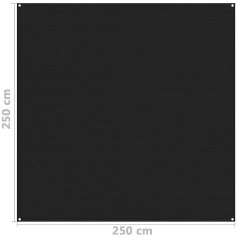 VidaXL Tapis De Tente 250x250 Cm Noir 4 VidaXL Tapis De Tente 250x250 Cm Noir – Image 4