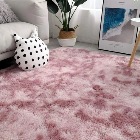 FREOSEN Tapis De Salon Shaggy 160 X 230cm En Peluche Rose Fibre De Polypropylène Souple Tapis Antidérapante Tapis De Chambre 5 FREOSEN Tapis De Salon Shaggy 160 X 230cm En Peluche Rose Fibre De Polypropylène Souple Tapis Antidérapante Tapis De Chambre – Image 5