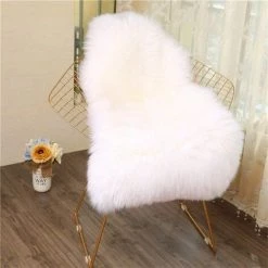 FREOSEN Tapis De Salon Ou Chambre - Peau De Mouton Synthétique - 60 X 90 Cm - Blanc Acrylique -Tapis et paillasson Soldes 39299957 3