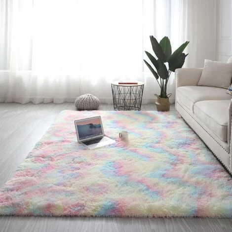 FREOSEN Tapis Salon Shaggy 160 X 230 Cm - Descente De Lit Tapis Poils Longs Pour Salon Chambre Canapé (Rainbow) 1 FREOSEN Tapis Salon Shaggy 160 X 230 Cm - Descente De Lit Tapis Poils Longs Pour Salon Chambre Canapé (Rainbow)