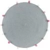 DOUCEUR D'INTÉRIEUR Tapis Rond Pompons 90 Cm Pompomparty Gris - Gris
