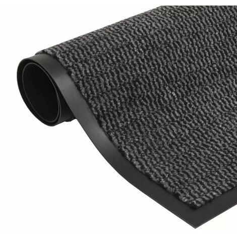 HAPPYSHOPPING Paillasson Rectangulaire 40 X 60 Cm Anthracite 1 HAPPYSHOPPING Paillasson Rectangulaire 40 X 60 Cm Anthracite