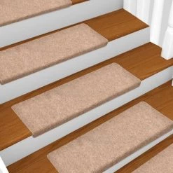 VidaXL Tapis De Marches D'escalier 5 Pcs Marron 65x25 Cm Aiguilleté - Brun 9 VidaXL Tapis De Marches D'escalier 5 Pcs Marron 65x25 Cm Aiguilleté - Brun -Tapis et paillasson Soldes 39635177 5