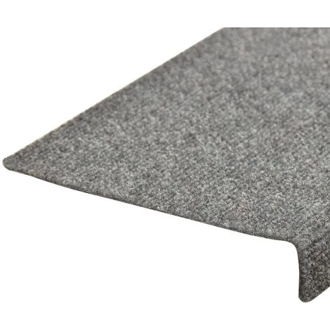VidaXL Tapis De Marches D'escalier 10pcs Gris Clair 65x25cm Aiguilleté - Gris 5 VidaXL Tapis De Marches D'escalier 10pcs Gris Clair 65x25cm Aiguilleté - Gris – Image 5
