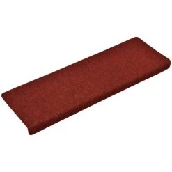 VidaXL Tapis De Marches D'escalier 5 Pcs Bordeaux 65x25 Cm Aiguilleté - Rouge -Tapis et paillasson Soldes 39635185 3
