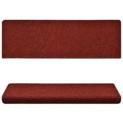 VidaXL Tapis De Marches D'escalier 10 Pcs Bordeaux 65x25 Cm Aiguilleté - Rouge 7 VidaXL Tapis De Marches D'escalier 10 Pcs Bordeaux 65x25 Cm Aiguilleté - Rouge -Tapis et paillasson Soldes 39635186 3