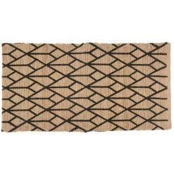 ATMOSPHERA, CRÉATEUR D'INTÉRIEUR Tapis Jute 70x140 Géométrique Noir - Beige
