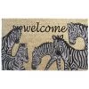 AUBRY GASPARD Paillasson Zèbres Welcome En Coco Et Latex Multicolore - Multicolore