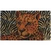 AUBRY GASPARD Paillasson Panthère En Coco Et Latex 75x45cm Multicolore - Multicolore
