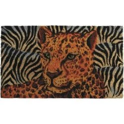 AUBRY GASPARD Paillasson Panthère En Coco Et Latex 75x45cm Multicolore - Multicolore