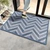 BETTERLIFE Paillasson Antidérapant, Tapis De Sol Résistant à La Saleté Lavable En Machine Et Absorbant L'eau Paillasson D'Entrée Pour Intérieur, Entrée, Couloir Tapis D'Entrée 60x90cm (Bleu)