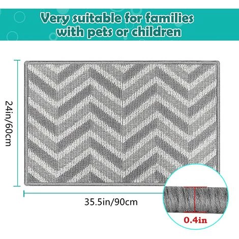 BETTERLIFE Paillasson Antidérapant, Tapis De Sol Résistant à La Saleté Lavable En Machine Et Absorbant L'eau Paillasson D'Entrée Pour Intérieur, Entrée, Couloir Tapis D'Entrée 60x90cm (Bleu) 3 BETTERLIFE Paillasson Antidérapant, Tapis De Sol Résistant à La Saleté Lavable En Machine Et Absorbant L'eau Paillasson D'Entrée Pour Intérieur, Entrée, Couloir Tapis D'Entrée 60x90cm (Bleu) – Image 3