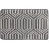 BETTERLIFE Color&Geometry Tapis De Porte Antidérapant, 48 X 78 Cm Paillasson Doux Lavable En Machine Tapis D'entrée Pour Intérieur, Extérieur, Salon, Cour, Porte Arrière Avant - Gris