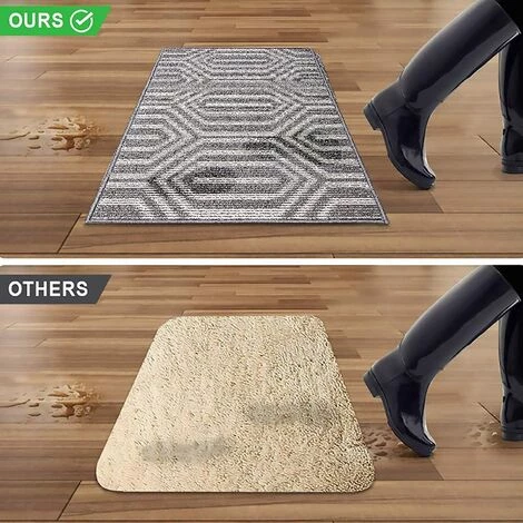 BETTERLIFE Color&Geometry Tapis De Porte Antidérapant, 48 X 78 Cm Paillasson Doux Lavable En Machine Tapis D'entrée Pour Intérieur, Extérieur, Salon, Cour, Porte Arrière Avant - Gris 4 BETTERLIFE Color&Geometry Tapis De Porte Antidérapant, 48 X 78 Cm Paillasson Doux Lavable En Machine Tapis D'entrée Pour Intérieur, Extérieur, Salon, Cour, Porte Arrière Avant - Gris – Image 4