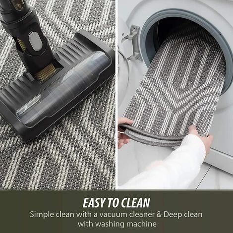 BETTERLIFE Color&Geometry Tapis De Porte Antidérapant, 48 X 78 Cm Paillasson Doux Lavable En Machine Tapis D'entrée Pour Intérieur, Extérieur, Salon, Cour, Porte Arrière Avant - Gris 5 BETTERLIFE Color&Geometry Tapis De Porte Antidérapant, 48 X 78 Cm Paillasson Doux Lavable En Machine Tapis D'entrée Pour Intérieur, Extérieur, Salon, Cour, Porte Arrière Avant - Gris – Image 5