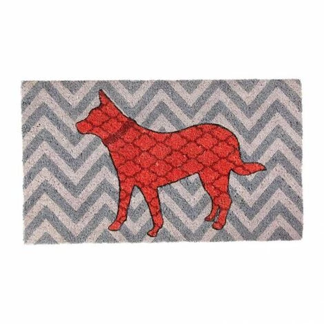 COTE TABLE Paillasson Chien 73x43cm - Rouge 2 COTE TABLE Paillasson Chien 73x43cm - Rouge – Image 2