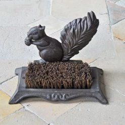 LA GRANDE PRAIRIE Brosse Fonte Ecureuil 28x15x25cm - Marron -Tapis et paillasson Soldes 39890203 3