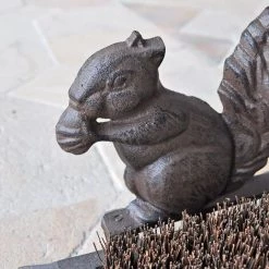 LA GRANDE PRAIRIE Brosse Fonte Ecureuil 28x15x25cm - Marron -Tapis et paillasson Soldes 39890203 4