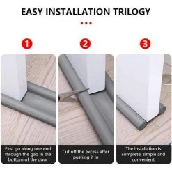 BETTERLIFE 1PCS Bas De Porte Double Isolant,Boudin De Porte Stop Froid,Bas De Porte Isolant Double Boudin,Joint De Porte Protection Contre Courants D'air Anti Bruit,Anti-insectes (1PCS, Gris) 8 BETTERLIFE 1PCS Bas De Porte Double Isolant,Boudin De Porte Stop Froid,Bas De Porte Isolant Double Boudin,Joint De Porte Protection Contre Courants D'air Anti Bruit,Anti-insectes (1PCS, Gris) -Tapis et paillasson Soldes 39915155 4