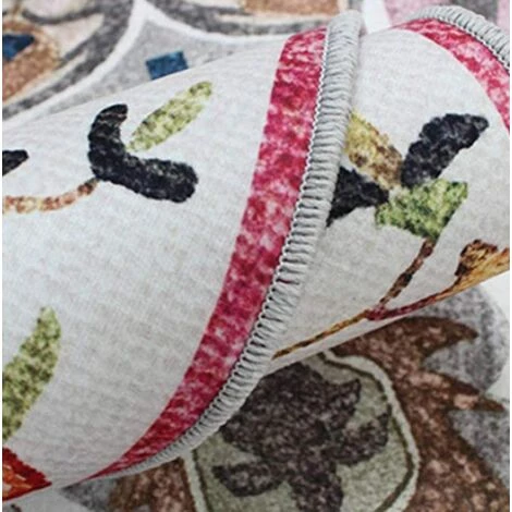 BEARSU Rond Tapis Lavable Sol D'entrée Maison Chambre,Bon Rapport,Tout Doux,très Joli,très Doux,Bonne Qualité,Fait Vraiment,Joli Tapis Rond,Diamètre 80cm Impression De Motifs De Texture De Style Ethnique 2 BEARSU Rond Tapis Lavable Sol D'entrée Maison Chambre,Bon Rapport,Tout Doux,très Joli,très Doux,Bonne Qualité,Fait Vraiment,Joli Tapis Rond,Diamètre 80cm Impression De Motifs De Texture De Style Ethnique – Image 2