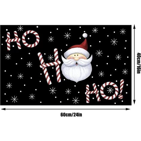 ECHOO Paillasson De Noël Patchwork Décoration De La Maison Paillassons Antidérapants Intérieur Tapis D'entrée Tapis Personnalisé Tapis De Sol Tapis De Sol Antidérapant D'impression De Noël Créatif 60x40cm,A#01 4 ECHOO Paillasson De Noël Patchwork Décoration De La Maison Paillassons Antidérapants Intérieur Tapis D'entrée Tapis Personnalisé Tapis De Sol Tapis De Sol Antidérapant D'impression De Noël Créatif 60x40cm,A#01 – Image 4