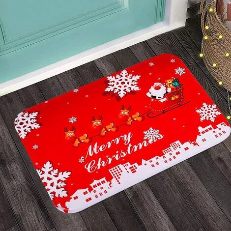ECHOO Paillasson De Noël Patchwork Décoration De La Maison Paillassons Antidérapants Intérieur Tapis D'entrée Tapis Personnalisé Tapis De Sol Tapis De Sol Antidérapant D'impression De Noël Créatif 60x40cm,A#03 2 ECHOO Paillasson De Noël Patchwork Décoration De La Maison Paillassons Antidérapants Intérieur Tapis D'entrée Tapis Personnalisé Tapis De Sol Tapis De Sol Antidérapant D'impression De Noël Créatif 60x40cm,A#03 – Image 2