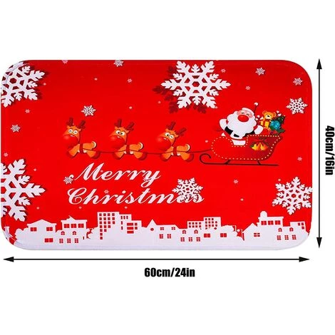 ECHOO Paillasson De Noël Patchwork Décoration De La Maison Paillassons Antidérapants Intérieur Tapis D'entrée Tapis Personnalisé Tapis De Sol Tapis De Sol Antidérapant D'impression De Noël Créatif 60x40cm,A#03 4 ECHOO Paillasson De Noël Patchwork Décoration De La Maison Paillassons Antidérapants Intérieur Tapis D'entrée Tapis Personnalisé Tapis De Sol Tapis De Sol Antidérapant D'impression De Noël Créatif 60x40cm,A#03 – Image 4