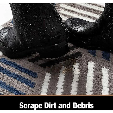 ALMI Paillasson Intérieur Antidérapant, Tapis Entrée Intérieur Doux, Absorbant Et Lavable, Tapis De Porte Pour Intérieur, Extérieur, Chambre, Cuisine, Entrée, Couloir -- 60 X 90 Cm, Gris 3 ALMI Paillasson Intérieur Antidérapant, Tapis Entrée Intérieur Doux, Absorbant Et Lavable, Tapis De Porte Pour Intérieur, Extérieur, Chambre, Cuisine, Entrée, Couloir -- 60 X 90 Cm, Gris – Image 3