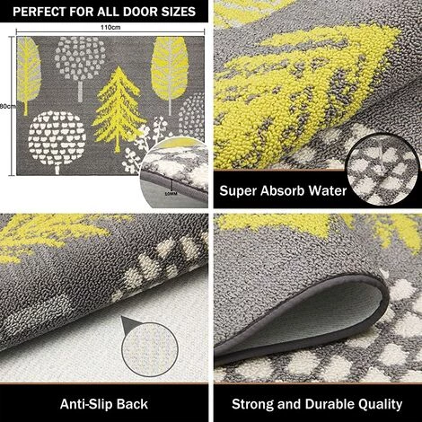 ALMI Tapis De Porte D'Entrée Paillasson Exterieur Grande Taille Tapis Entrée Absorbant Tapis De Porte Antiderapant Lavable Tapis Pour Exterieur Intérieur 80x110cm 2 ALMI Tapis De Porte D'Entrée Paillasson Exterieur Grande Taille Tapis Entrée Absorbant Tapis De Porte Antiderapant Lavable Tapis Pour Exterieur Intérieur 80x110cm – Image 2