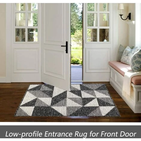 ALMI Paillasson De Porte Anti Poussiere Tapis D'entrée Noir Antidérapant Paillassons Absorbant Clean Step Pour Interieur Exterieur Salon Couloir Chambre Chien Salle De Bain 2 ALMI Paillasson De Porte Anti Poussiere Tapis D'entrée Noir Antidérapant Paillassons Absorbant Clean Step Pour Interieur Exterieur Salon Couloir Chambre Chien Salle De Bain – Image 2
