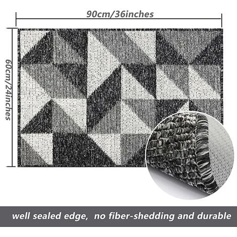 ALMI Paillasson De Porte Anti Poussiere Tapis D'entrée Noir Antidérapant Paillassons Absorbant Clean Step Pour Interieur Exterieur Salon Couloir Chambre Chien Salle De Bain 3 ALMI Paillasson De Porte Anti Poussiere Tapis D'entrée Noir Antidérapant Paillassons Absorbant Clean Step Pour Interieur Exterieur Salon Couloir Chambre Chien Salle De Bain – Image 3