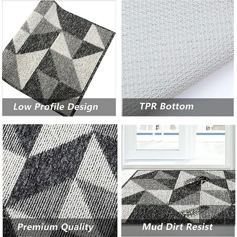 ALMI Paillasson De Porte Anti Poussiere Tapis D'entrée Noir Antidérapant Paillassons Absorbant Clean Step Pour Interieur Exterieur Salon Couloir Chambre Chien Salle De Bain 4 ALMI Paillasson De Porte Anti Poussiere Tapis D'entrée Noir Antidérapant Paillassons Absorbant Clean Step Pour Interieur Exterieur Salon Couloir Chambre Chien Salle De Bain – Image 4