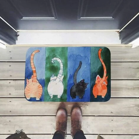 ALMI Tapis D Entree Interieur, Paillasson Exterieur, Tapis Chat Ase En PVC, Facile à Nettoyer, Super Résistant Et Antidérapant(40 X 60 Cm) 5 ALMI Tapis D Entree Interieur, Paillasson Exterieur, Tapis Chat Ase En PVC, Facile à Nettoyer, Super Résistant Et Antidérapant(40 X 60 Cm) – Image 5