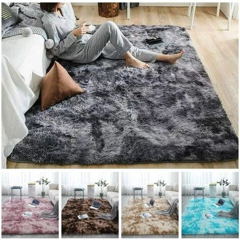 FREOSEN Tapis De Salon Shaggy 120 X 160cm En Peluche Gris Foncé Fibre De Polypropylène Souple Tapis Antidérapante 2 FREOSEN Tapis De Salon Shaggy 120 X 160cm En Peluche Gris Foncé Fibre De Polypropylène Souple Tapis Antidérapante – Image 2