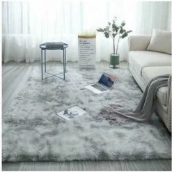 FREOSEN Tapis De Salon Shaggy 160 X 230cm En Peluche Gris Fibre De Polypropylène Souple Tapis Antidérapante