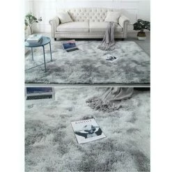 FREOSEN Tapis De Salon Shaggy 120 X 160cm En Peluche Gris Fibre De Polypropylène Souple Tapis Antidérapante 7 FREOSEN Tapis De Salon Shaggy 120 X 160cm En Peluche Gris Fibre De Polypropylène Souple Tapis Antidérapante -Tapis et paillasson Soldes 40296680 4